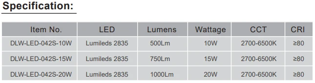 DLW-LED-042S SPEC